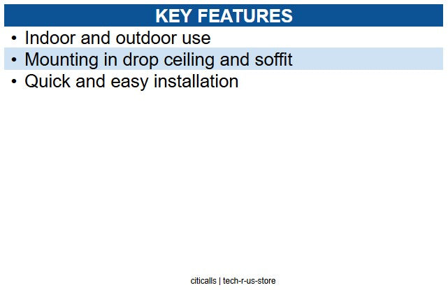 AXIS 01156-001 T94M02L Recessed Indoor / Outdoor Camera Mount for Drop Ceilings
