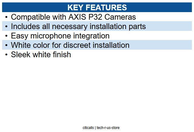 AXIS 02547-001 TP3906 Microphone Installation Kit for Select P32 Cameras, White