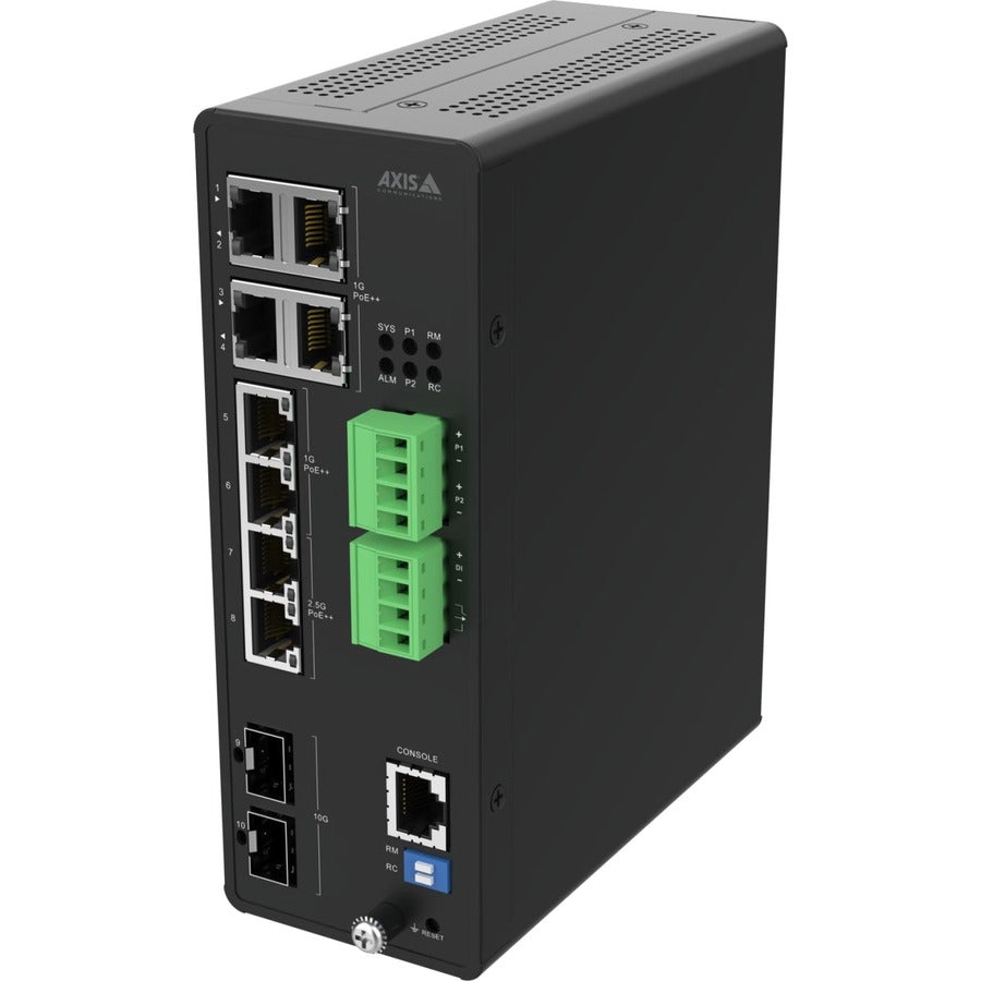 AXIS 02621-001 D8208-R Industrial PoE++ Switch - 8 Ports - Manageable
