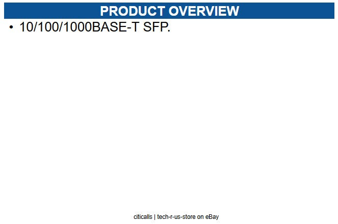 Extreme Networks 10065 10/100/100 BaseT Copper mini-GBIC