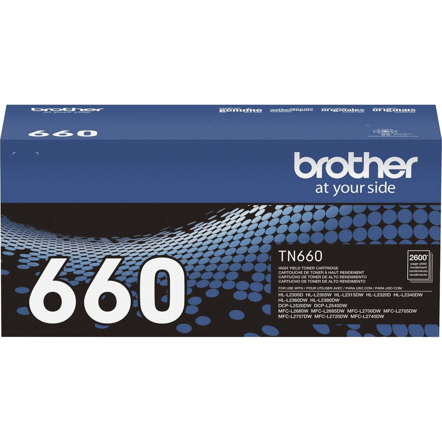 Brother TN660 Genuine High Yield Black Toner Cartridge - Laser - High Yield