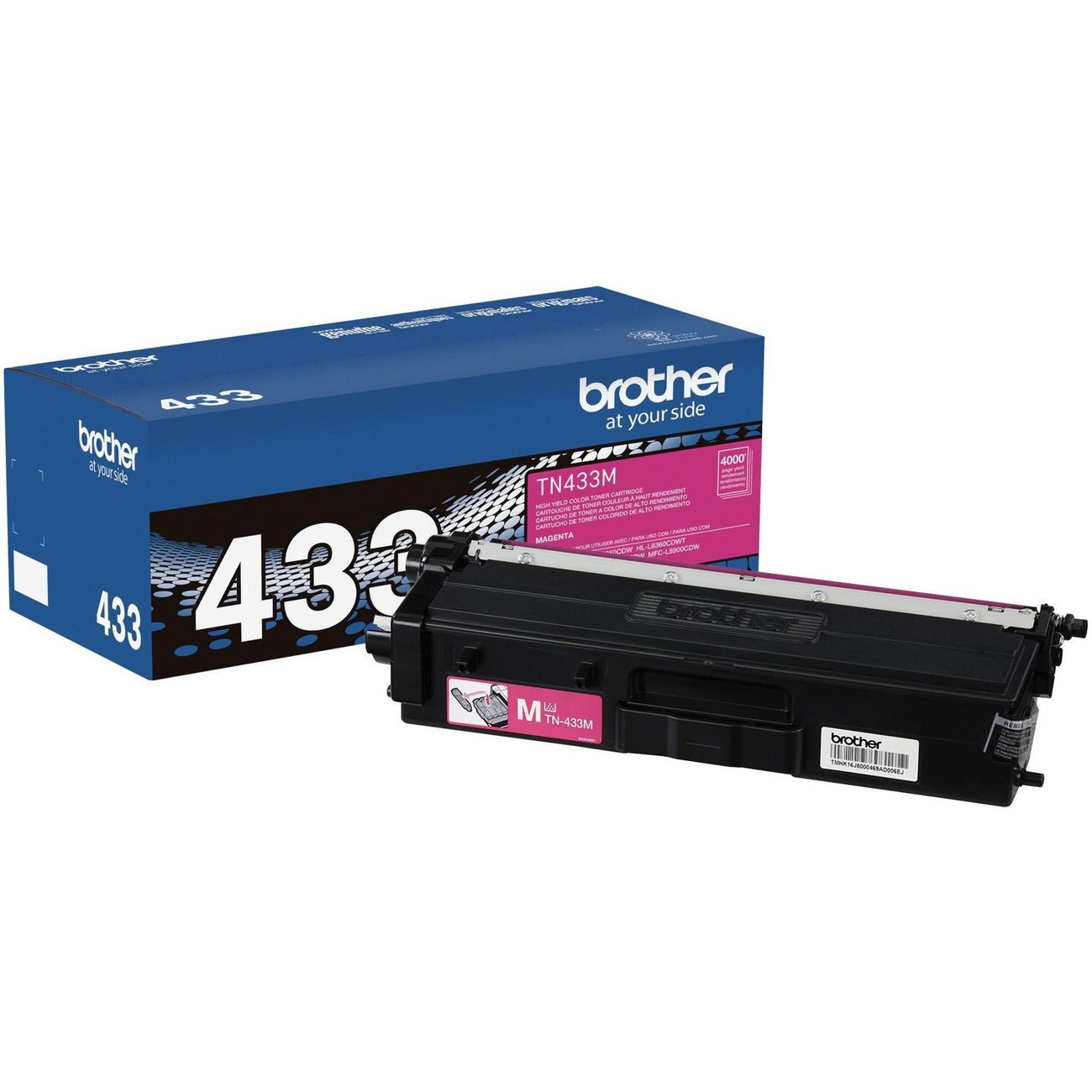 Brother TN433M Original Toner Cartridge Magenta - Laser - High Yield 4000 Pages