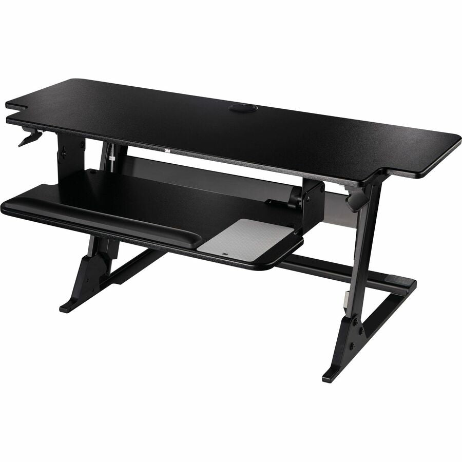 3M SD70B Precision Standing Desk Black Steel 45lb Load Capacity