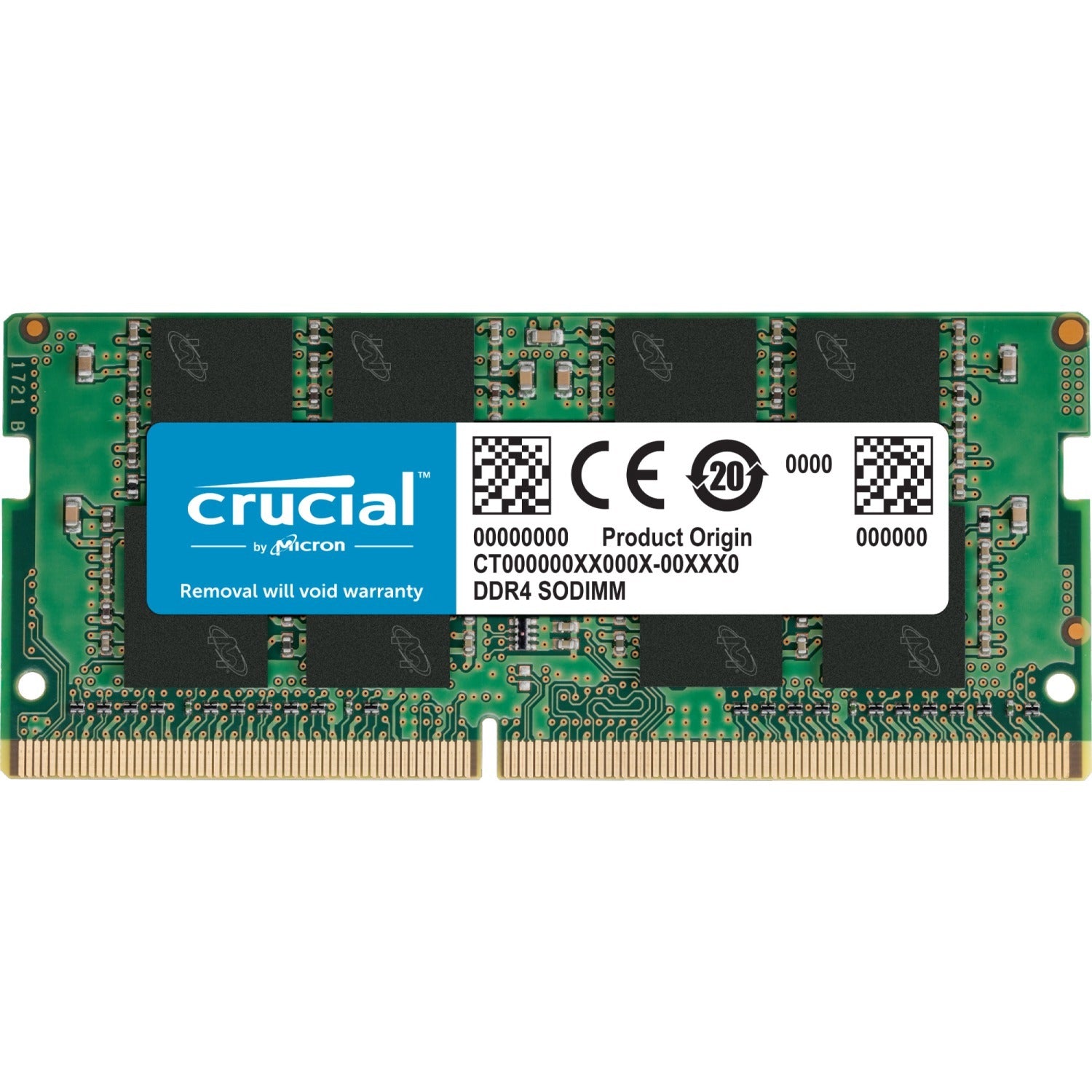 Crucial CT8G4SFRA32A 8GB DDR4 3200 OC4-25600 SDRAM CL22 260-pin UnBuf SoDIMM