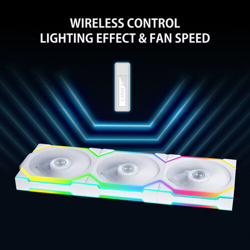 Lian-Li 12RSL1W3W UNI FAN SL 120 Wireless RGB 120mm Fan Reverse Blade White