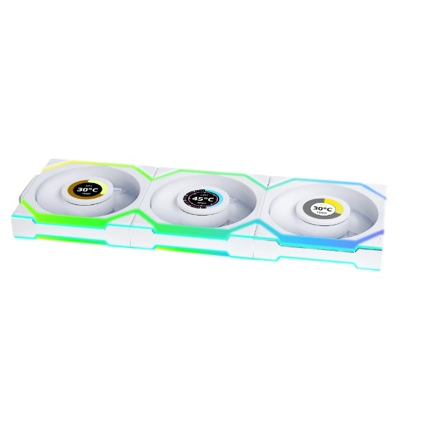 Lian-Li 12RSLLCD1W3W Fan - UNI FAN SL 2.4GHz Wireless 1.6 LCD RGB Reverse Blade