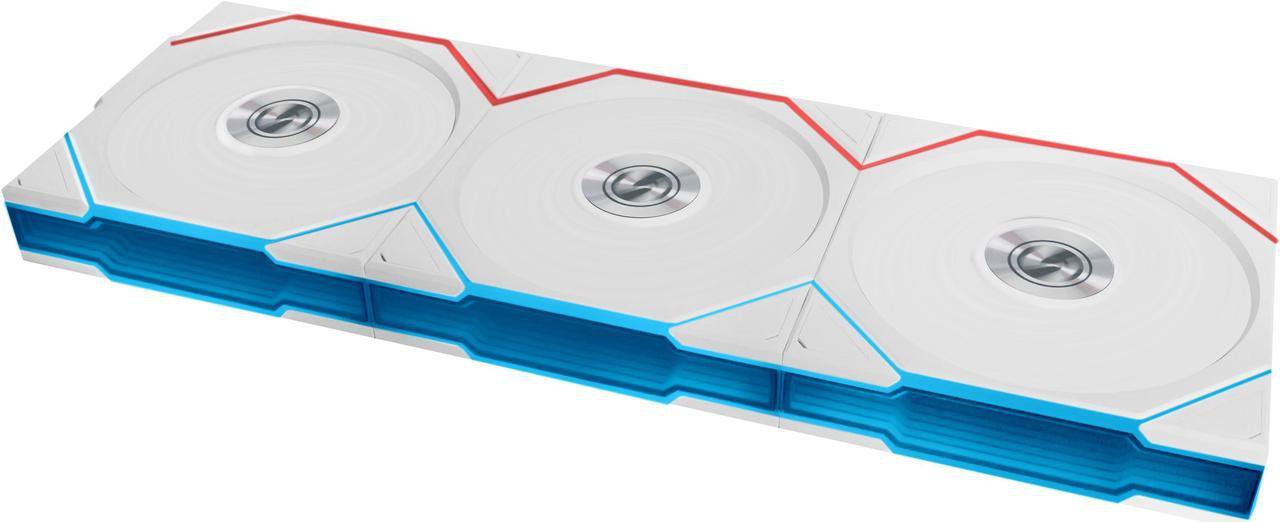 Lian-Li 12RTL1W3W Case Fan -FDB -White 120x120x28 mm 3 pcs reverse blade -Retail