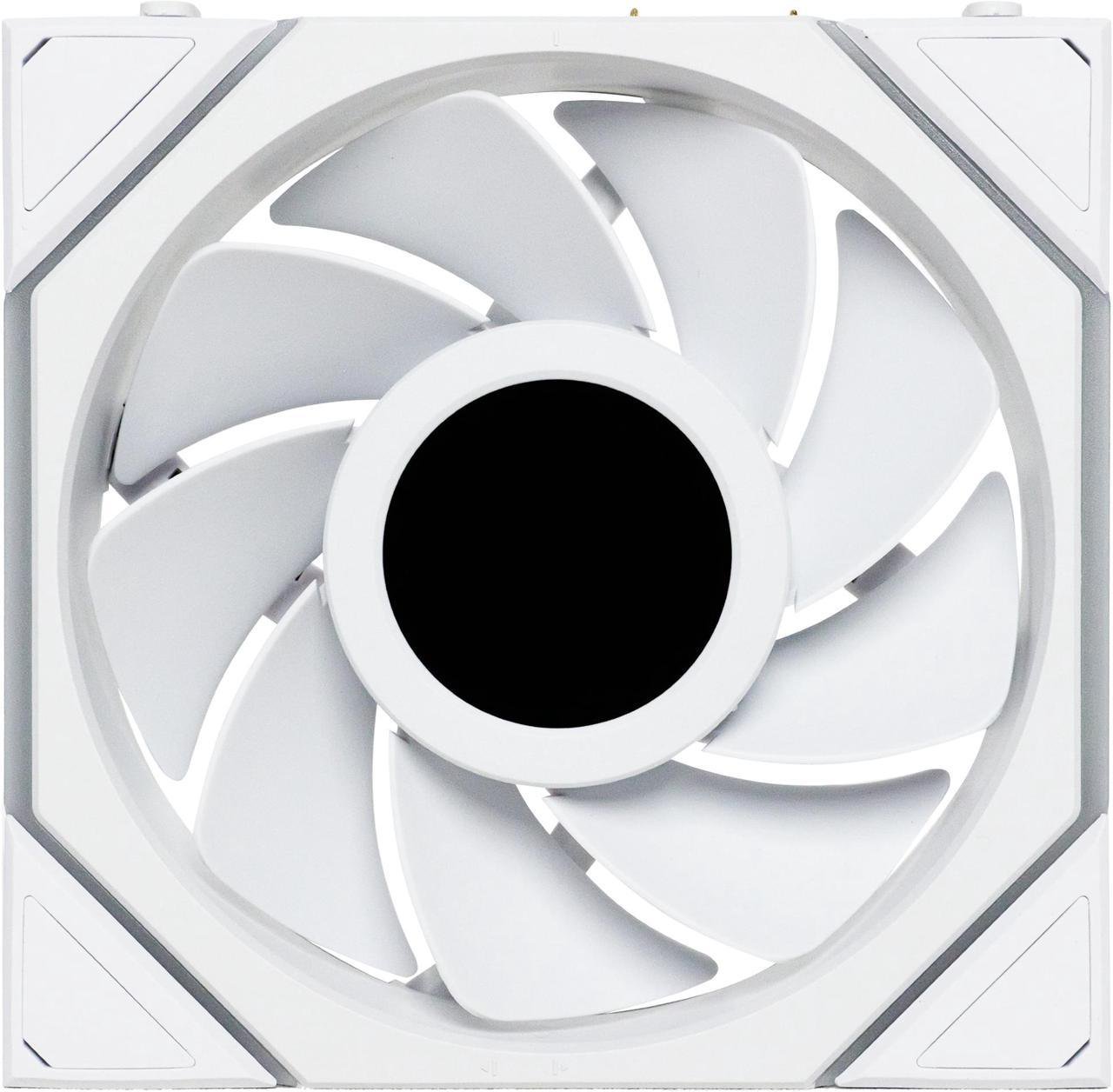 Lian-Li 12RTLLCD1W3W Case Fan - FDB fan White 120x120x28 mm 3 pcs reverse blade