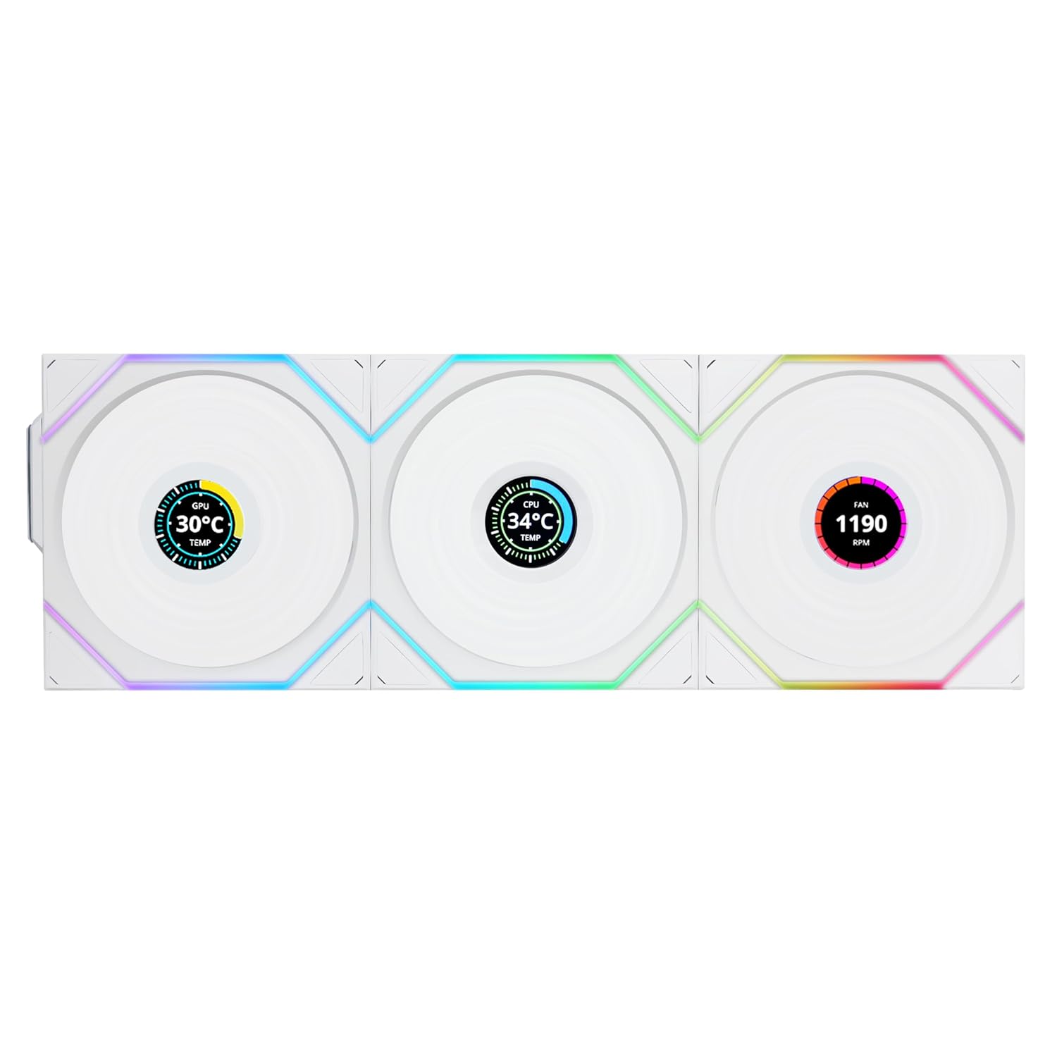Lian-Li 12TLLCD1W3W Fan - FDB fan White 120x120x28 mm - Retail