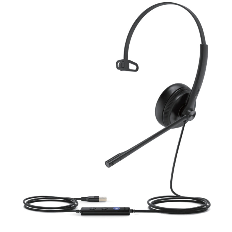 Yealink 1308046 USB Wired Headset - Mono - USB - Wired - Over-the-head - Black