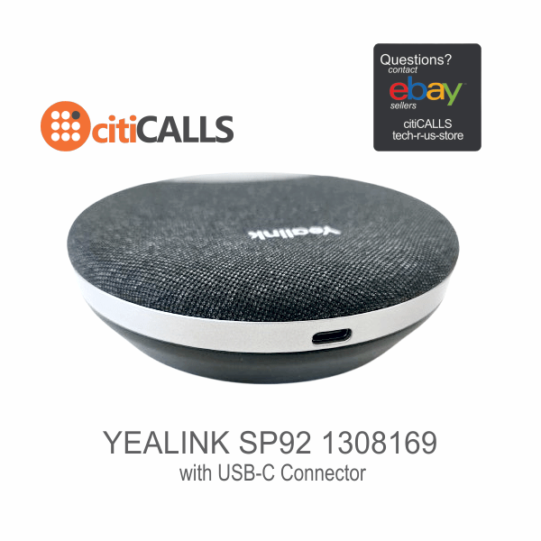 Yealink 1308169 SP92 Microsoft Teams Meeting 50mm Speakerphone Bluetooth USB-C/A