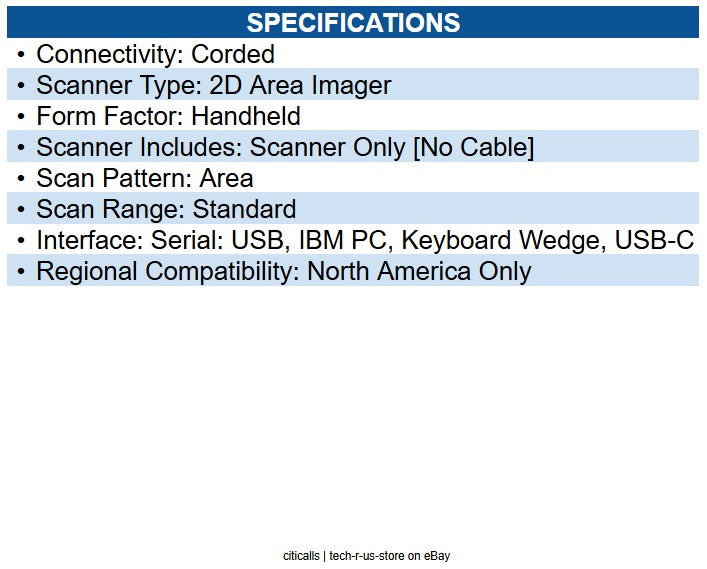 Honeywell 1400GSR-1-N Voyager XP Curve Scanner-Only Tethered, General Duty 1D/2D