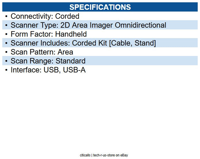 Honeywell 1400GSR-2USB-1N Voyager XP Curve USB Kit: Tethered, General Duty 1D/2D