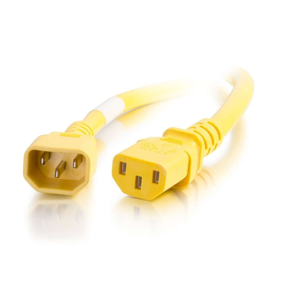 CablesToGo 17556 6ft 14AWG Power Cord (IEC320C14 to IEC320C13) - Yellow