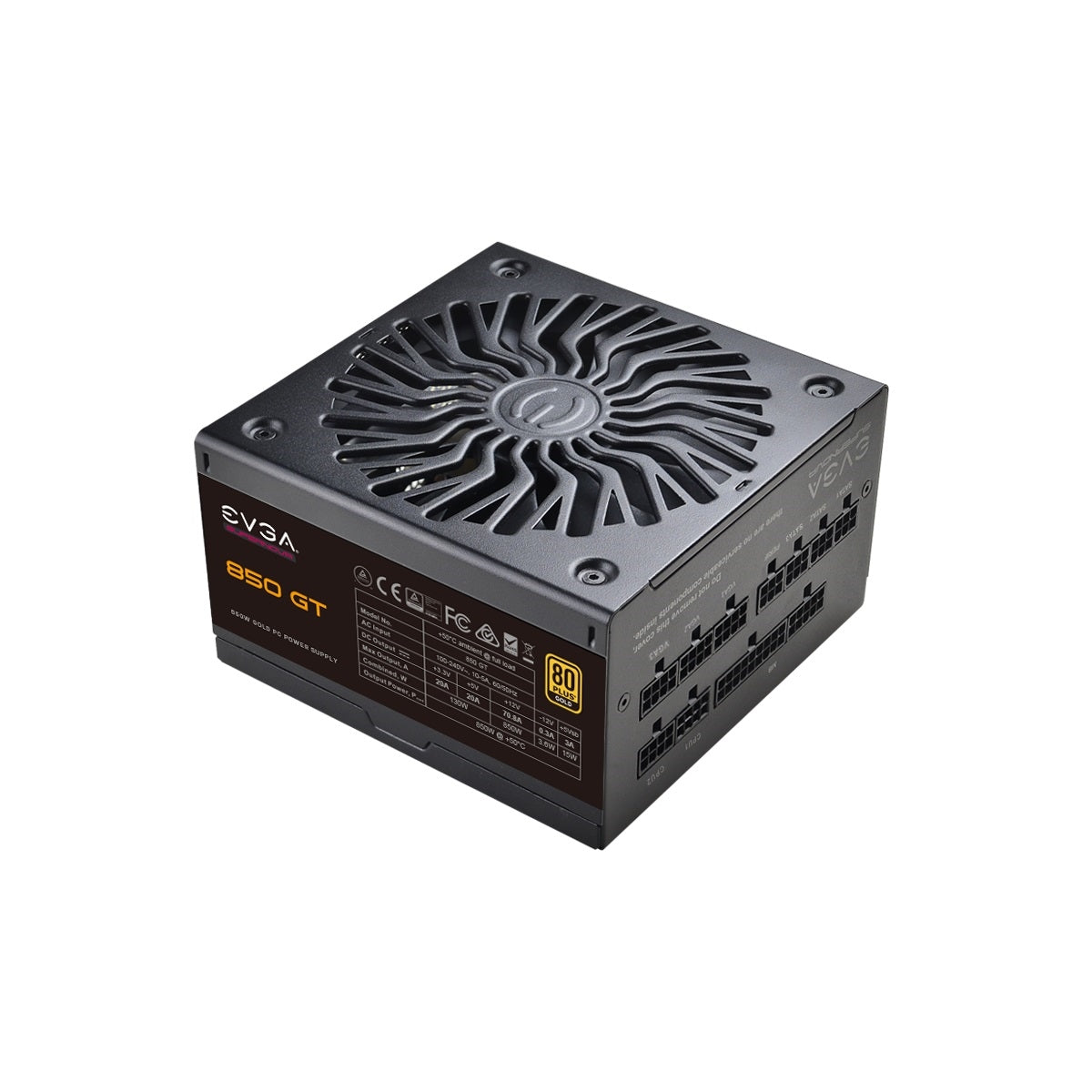 EVGA PS 220-GT-0850-Y1 SuperNOVA 850 GT 850W 80+ Gold Fully Modular FDB Fan