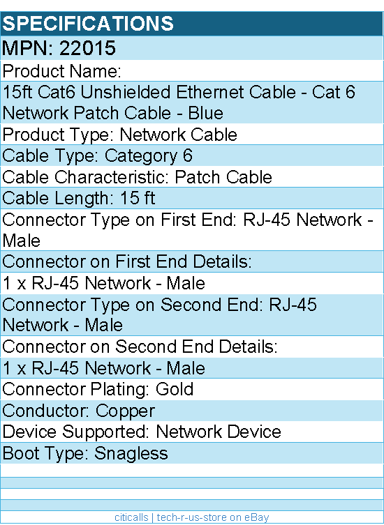 C2G 22015 15ft Cat6 Snagless Unshielded UTP Ethernet Network Patch Cable