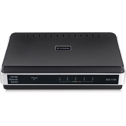 Dlink DES-1105 5 Port Switch w Power Adapter OPEN BOX
