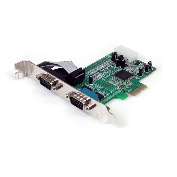 StarTech PEX2S553 2 Port Native PCIExpress RS232 Serial Adapter Card 16550 UART