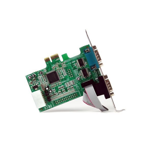 StarTech PEX2S553 2 Port Native PCIExpress RS232 Serial Adapter Card 16550 UART