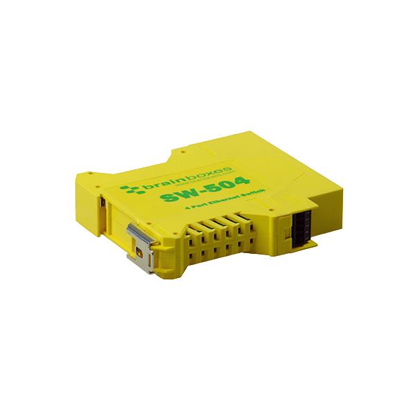 Brainboxes SW-504 Industrial Ethernet 4 Port Switch DIN Rail Mountable Galvanic