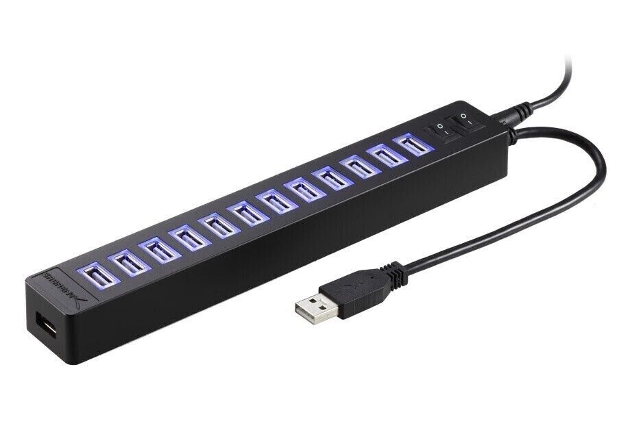 Sabrent HB-U14P 13-Port USB 2.0 External Hub with AC Power Adapter Black