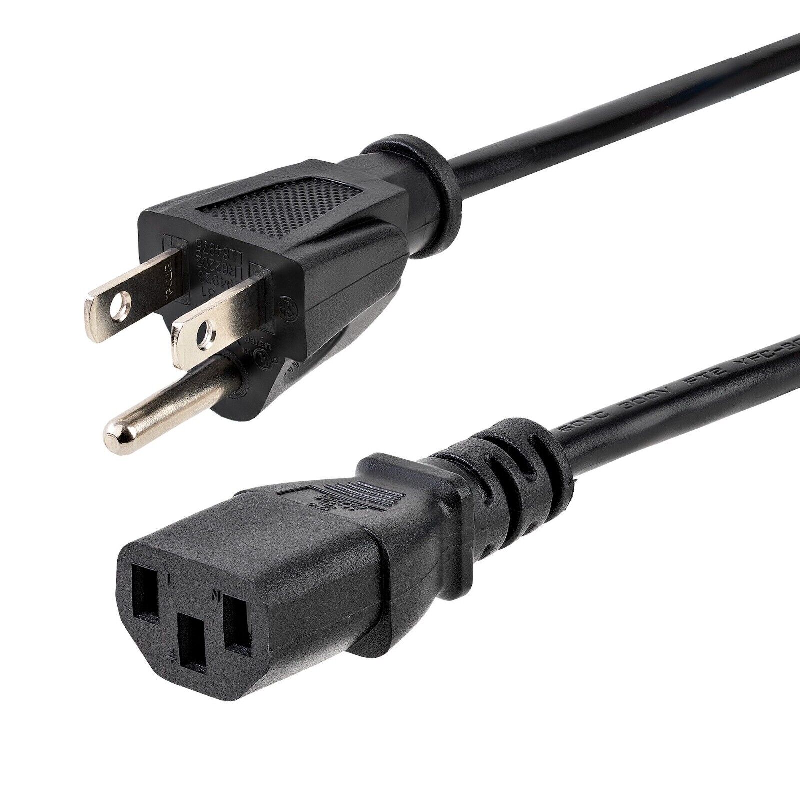 StarTech PXT101146 6ft(1.8m) Heavy Duty Power Cord, NEMA 5-15P to C13, 15A 125V