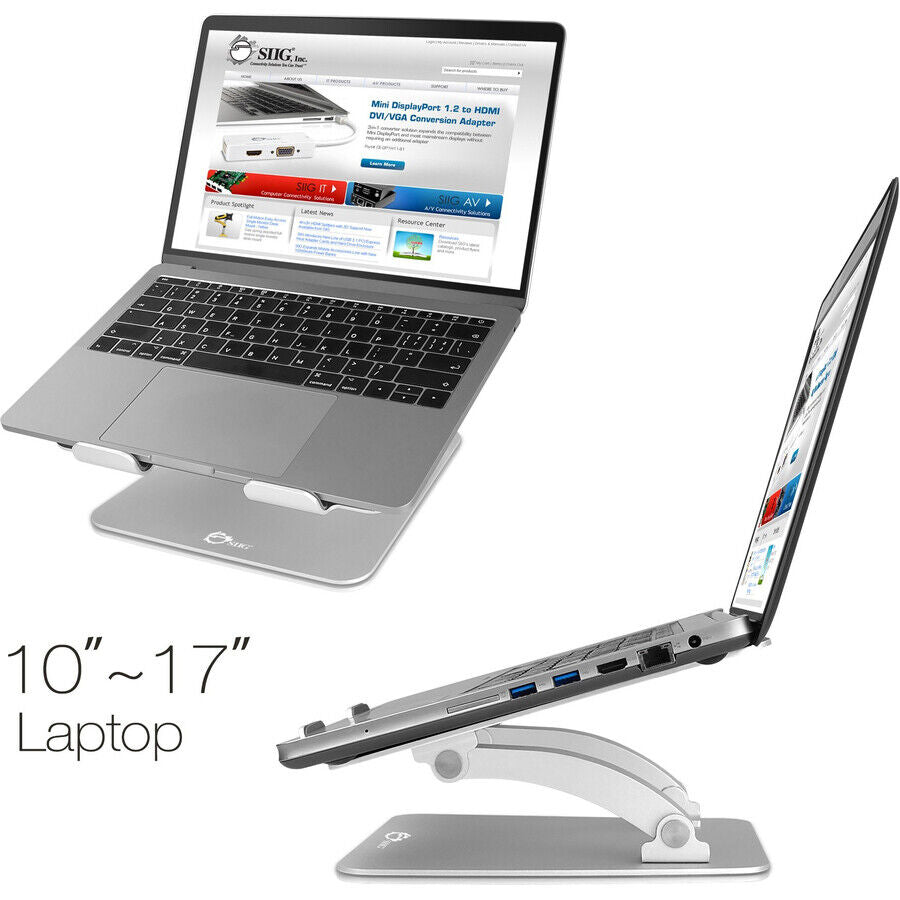 SIIG CE-MT2C12-S1 Adjustable Aluminum Laptop Stand for Macbook and PC