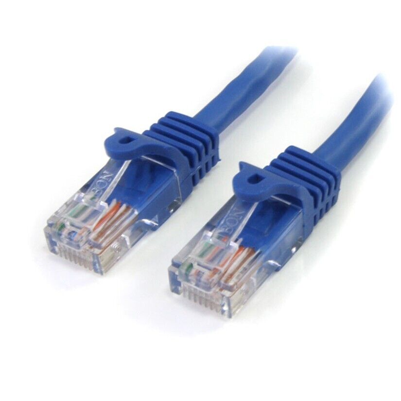 StarTech RJ45PATCH2 2 ft Blue Snagless Cat5 UTP Patch Cable - Make Fast Ethernet