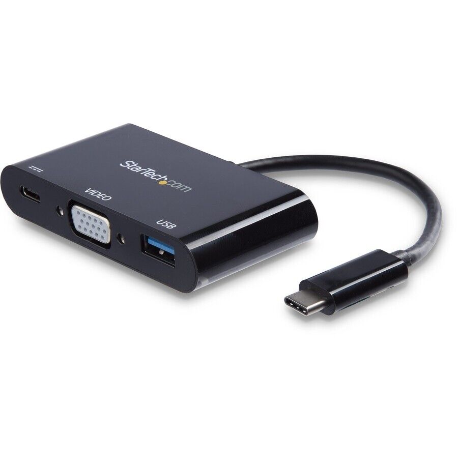 StarTech CDP2VGAUACP USB-C VGA Multiport Adapter - USB-A Port - with Power