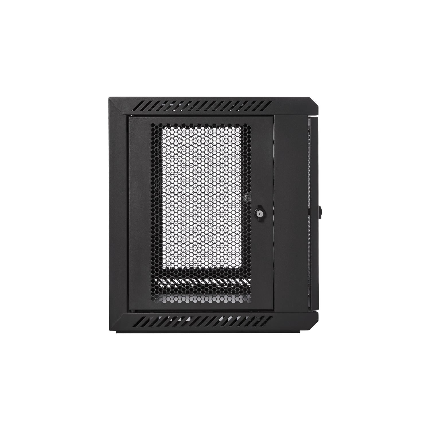 V7 RMWC9UV450-1N 9U Rack Wall Mount Vented Locking Enclosure Switch Servers
