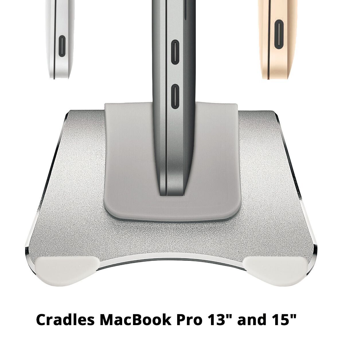 SIIG CE-MT2R12-S2 Aluminum Vertical Laptop Stand For 13" to 15" Macbooks,Laptops