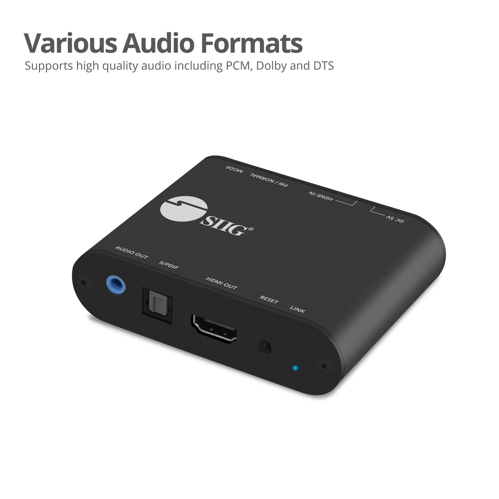SIIG CE-H24F11-S1 HDMI 2.0 4K HDR with Audio Extractor & ARC - HDMI 18Gbps Video