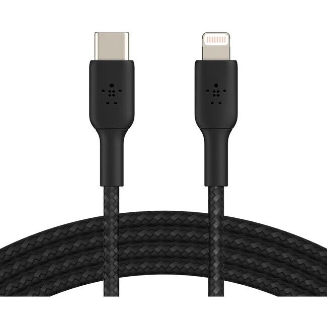 Belkin CAA004BT1MBK Lightning/USB-C Data Transfer Cable 3.28 ft Lightning/USB-C