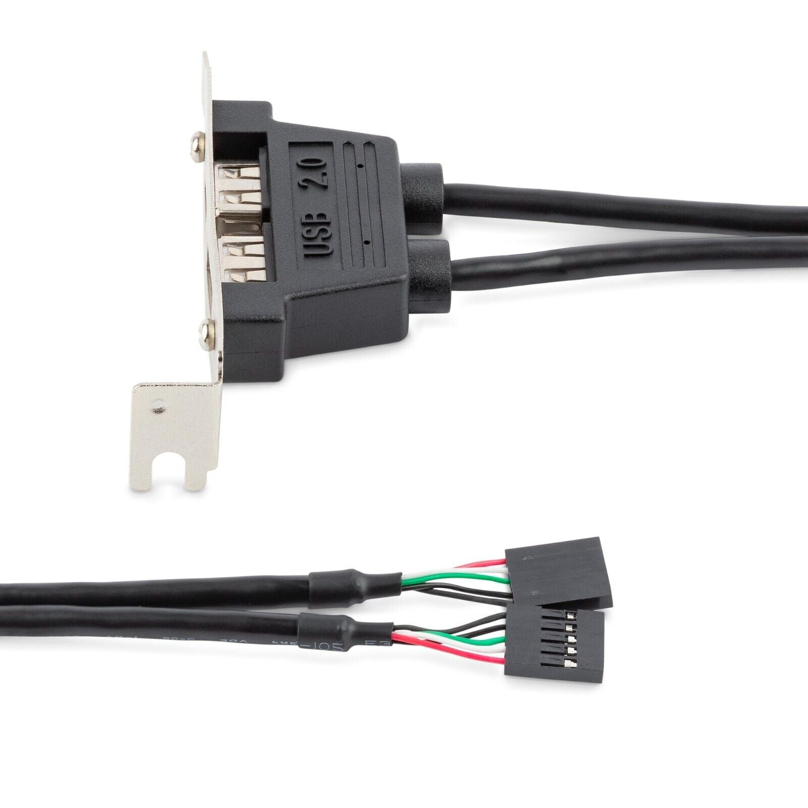 StarTech USBPLATELP 2 Port USB A Female Low Profile Plate Slot to Motherboard PC