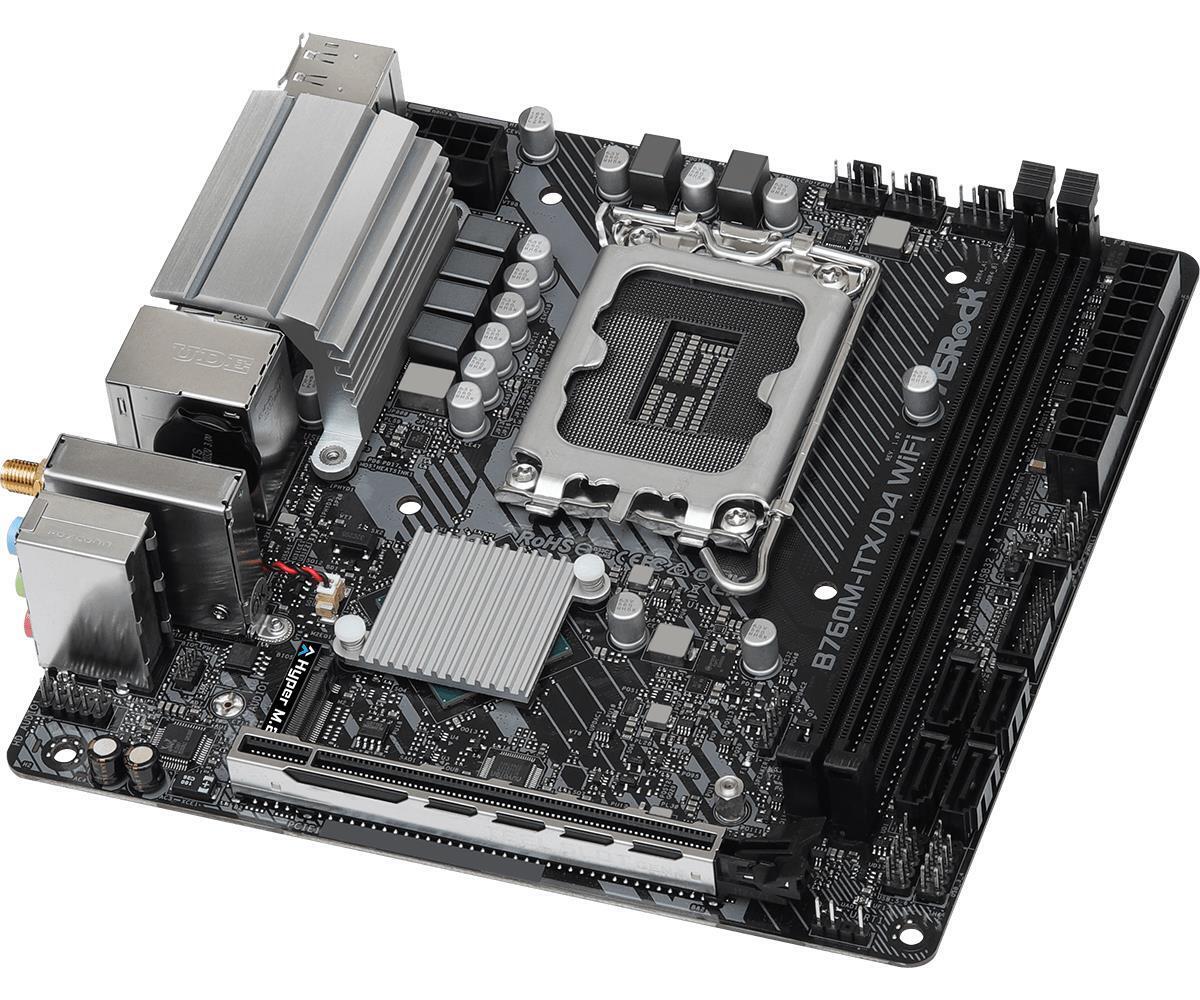 ASRock B760M-ITX/D4 WIFI Motherboard WiFi B760 LGA1700 Max64GB DDR4 Mini-ITX