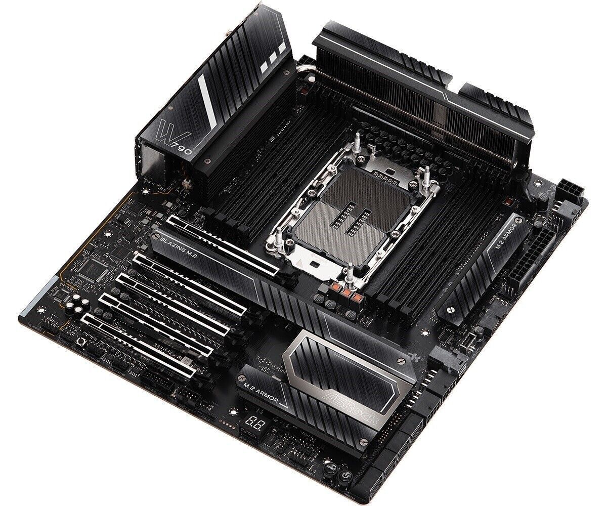 ASRock W790 WS Motherboard W790 LGA4677 Max2TB DDR5 PCIe EATX Retail