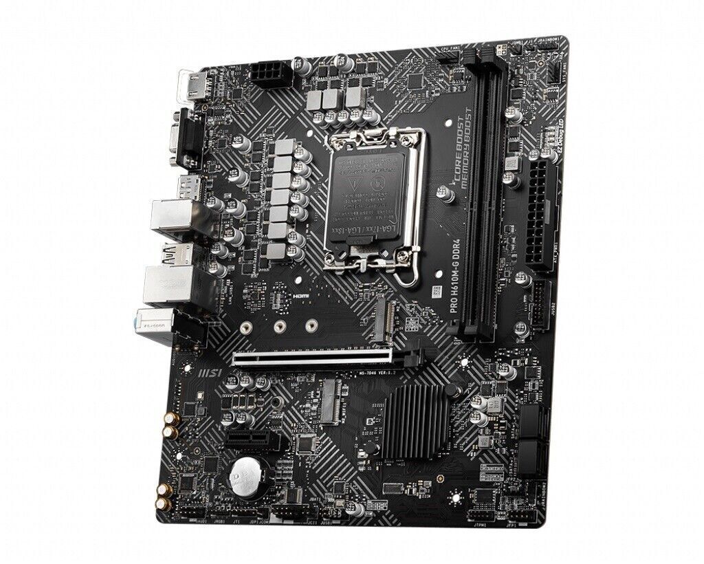 MSI PROH610MGD4 Motherboard PRO H610M-G DDR4 H610 Socket1700 Max64GB DDR4 mATX