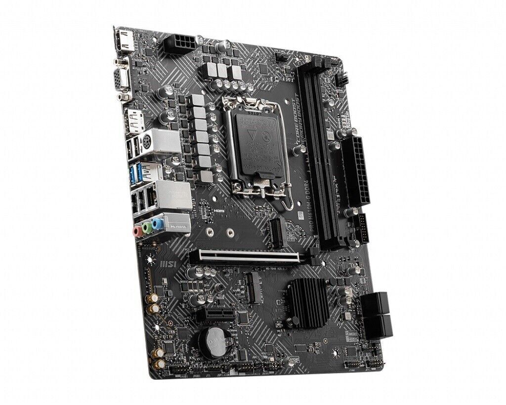MSI PROH610MGD4 Motherboard PRO H610M-G DDR4 H610 Socket1700 Max64GB DDR4 mATX