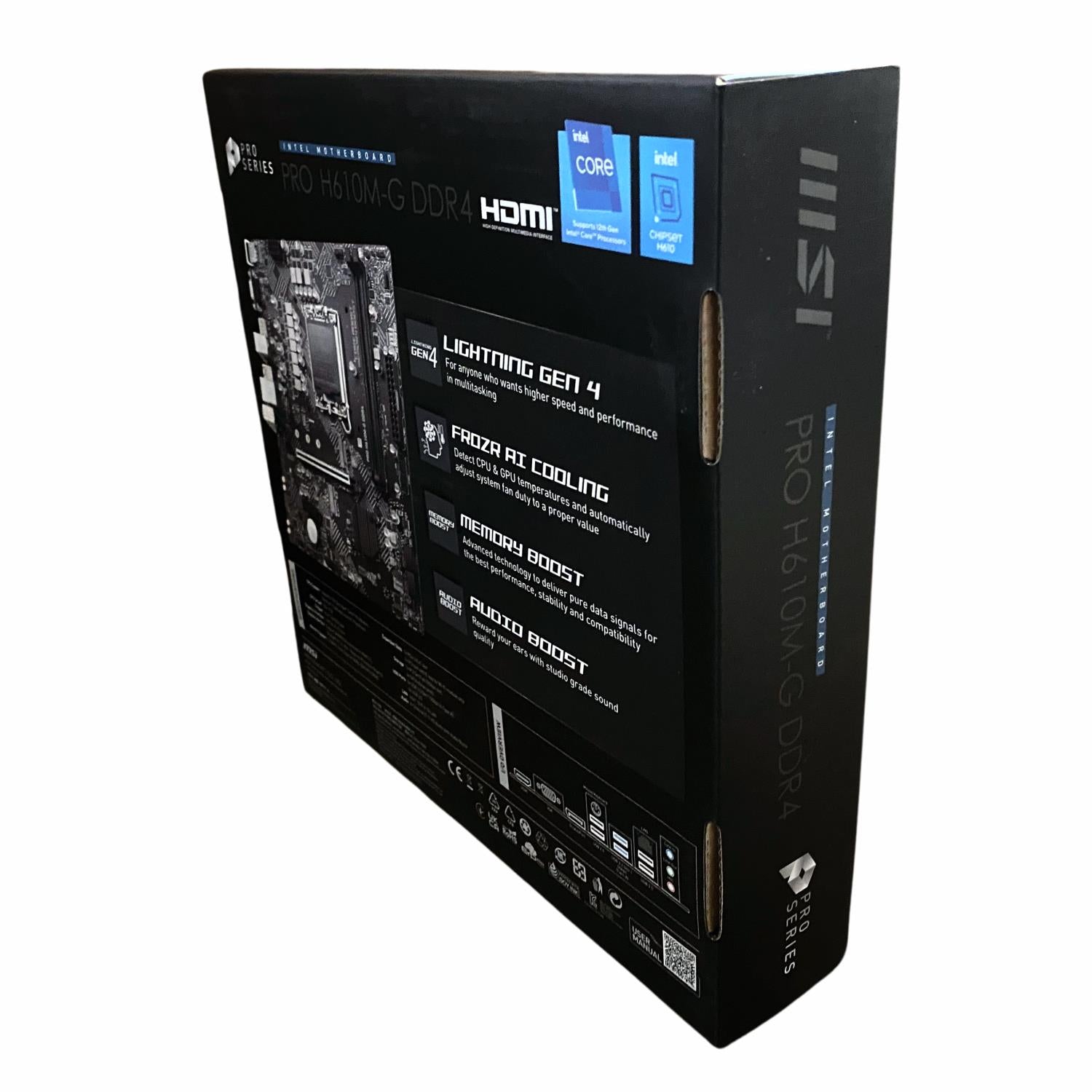 MSI PROH610MGD4 Motherboard PRO H610M-G DDR4 H610 Socket1700 Max64GB DDR4 mATX