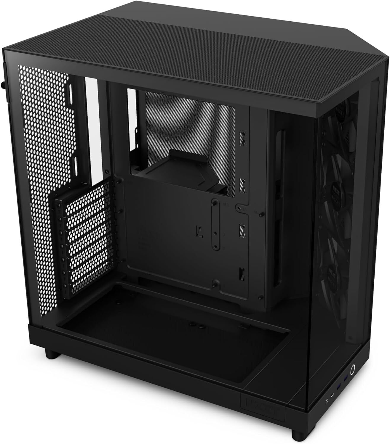 NZXT CC-H61FB-01 Computer Case H6 FLOW Mid-Tower Dark Tinted TG Black Retail