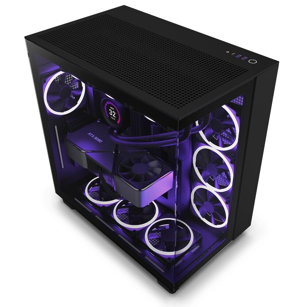 NZXT CM-H91FB-01 Computer case H9 Flow MID-TOWER TG F120Q Airflow Fan Black