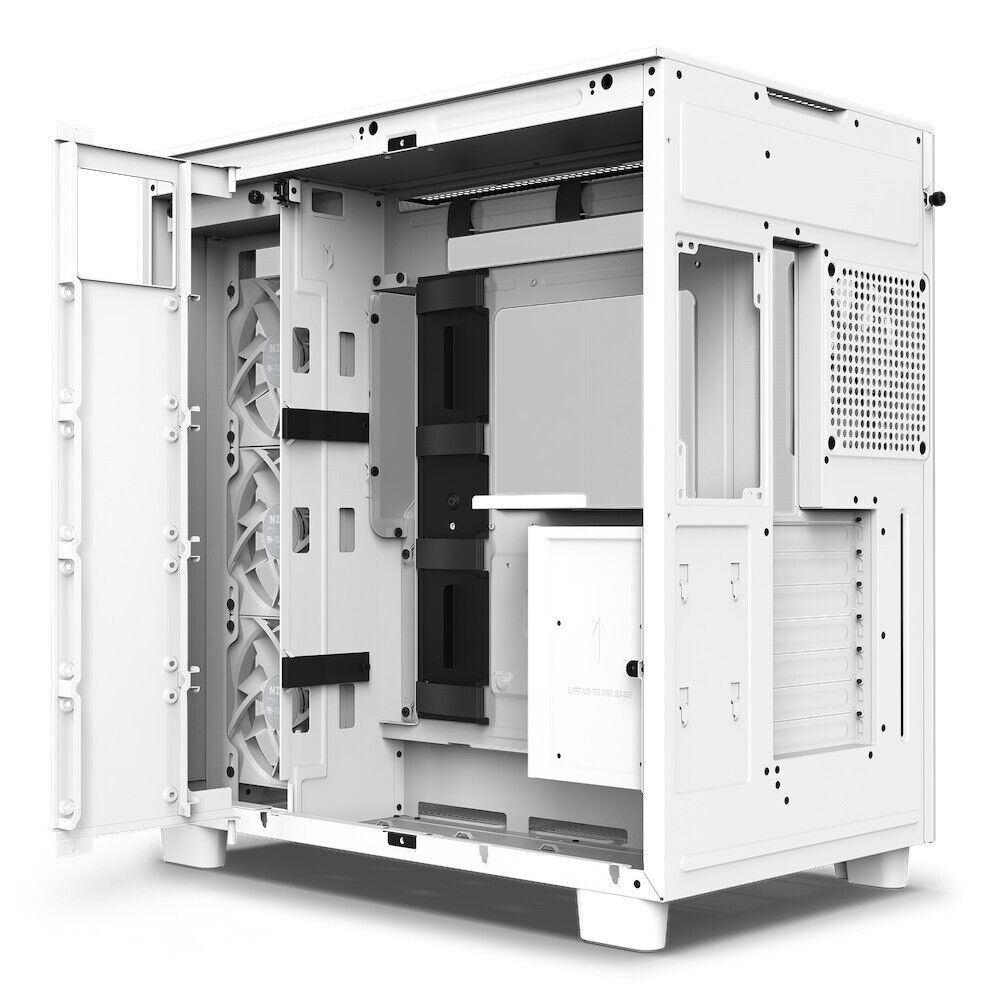 NZXT CM-H91FW-01 Computer case H9 Flow MID-TOWER TG F120Q Airflow Fan White