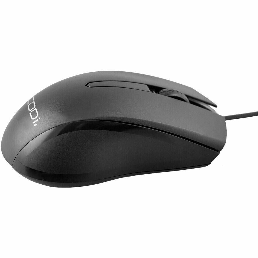 Codi A05017 Ambidextrous 3 Button Optical Scroll Mouse 1200DPI Black PC MAC
