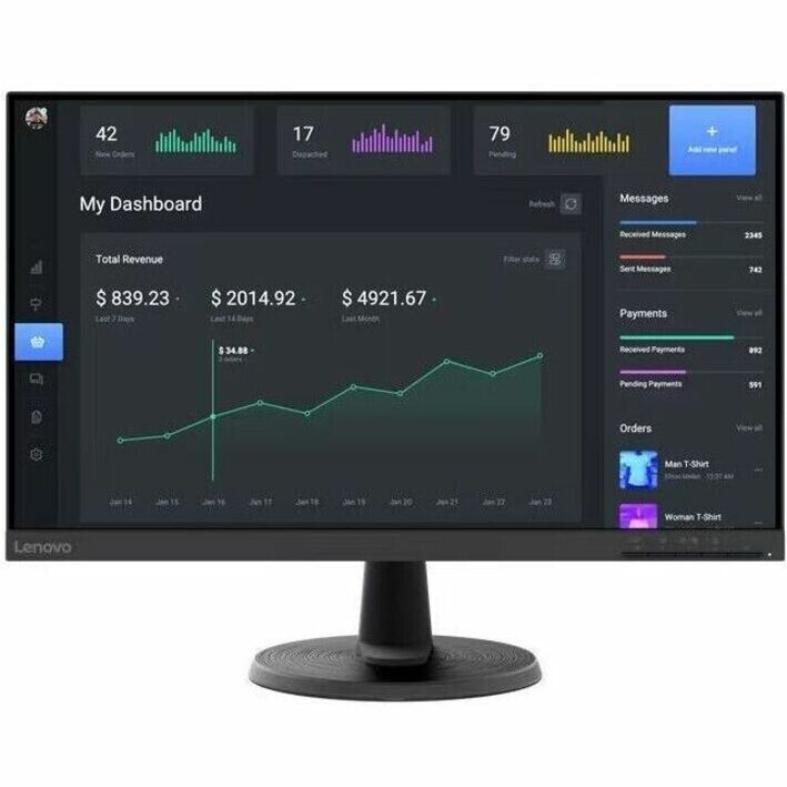 Lenovo 67A2KCC6US 24" wLED FHD Backlight Monitor 1920x1080 HDI- VGA Mini HDM