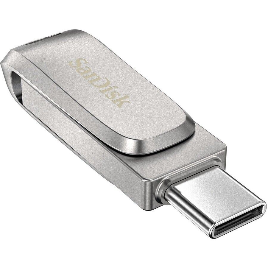 SanDisk SDDDC4-1T00-A46 Ultra Dual Luxe USB-C 3.1 Flash Drive 1TB 150mb SILVER
