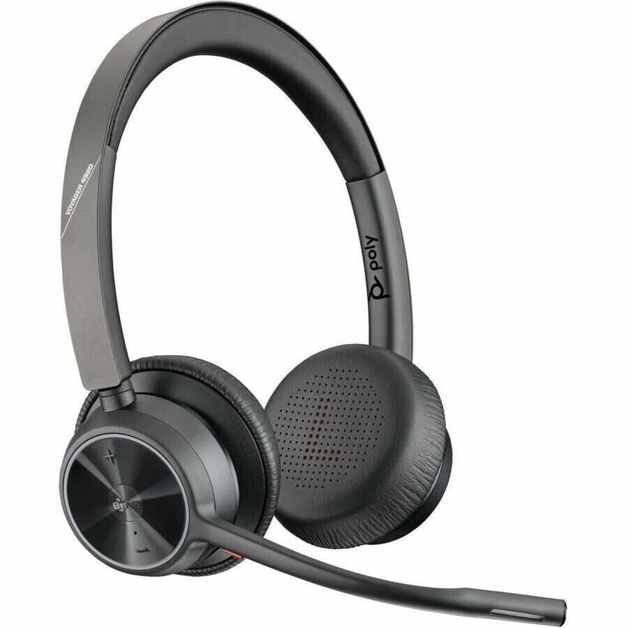 Poly 77Z00AA Voyager 4320 USB Wireless Stereo Teams Google Headset Charge Stand