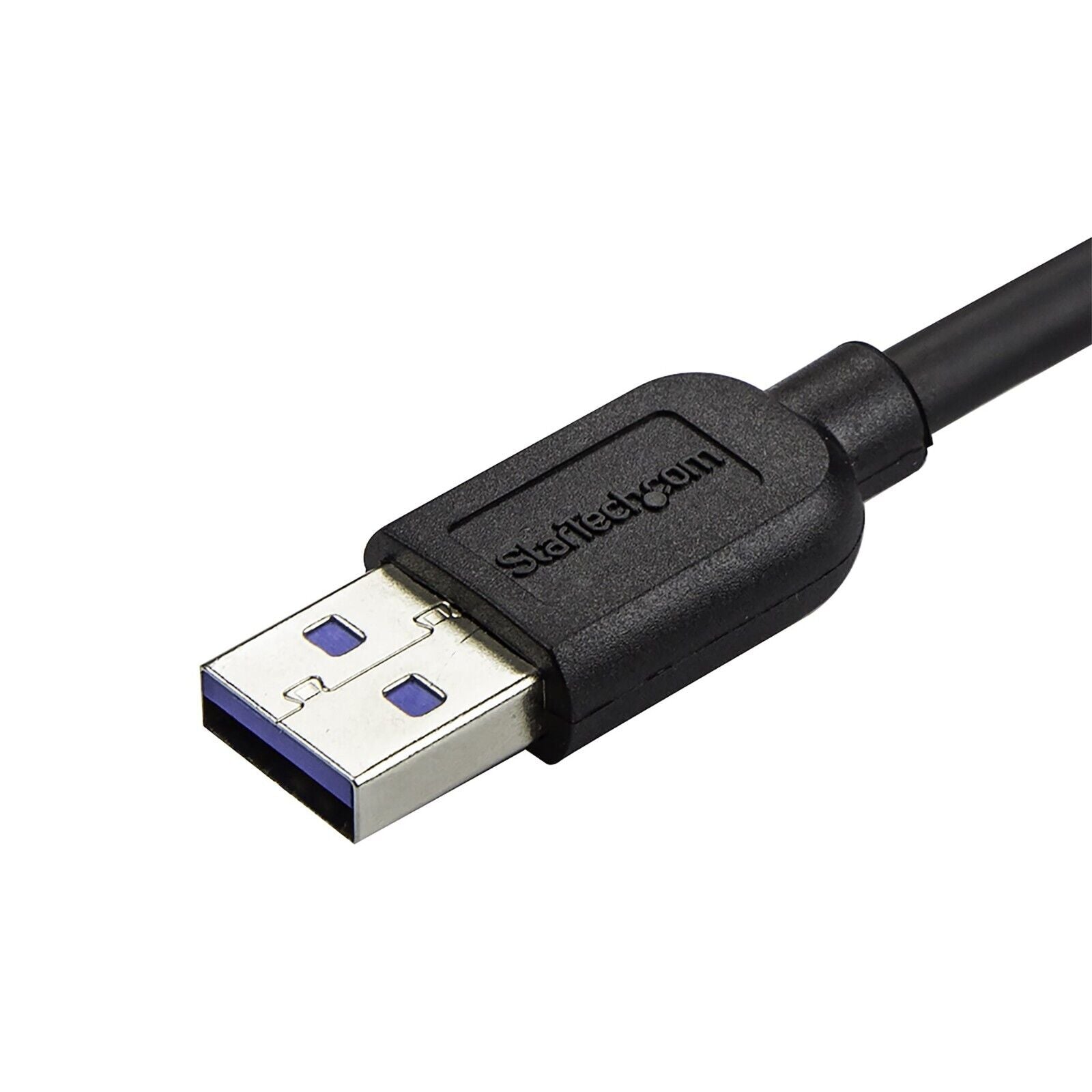 StarTech USB3AU50CMRS 20In (0.5M) USB-A to Micro-B Right Angle Slim Cable Black