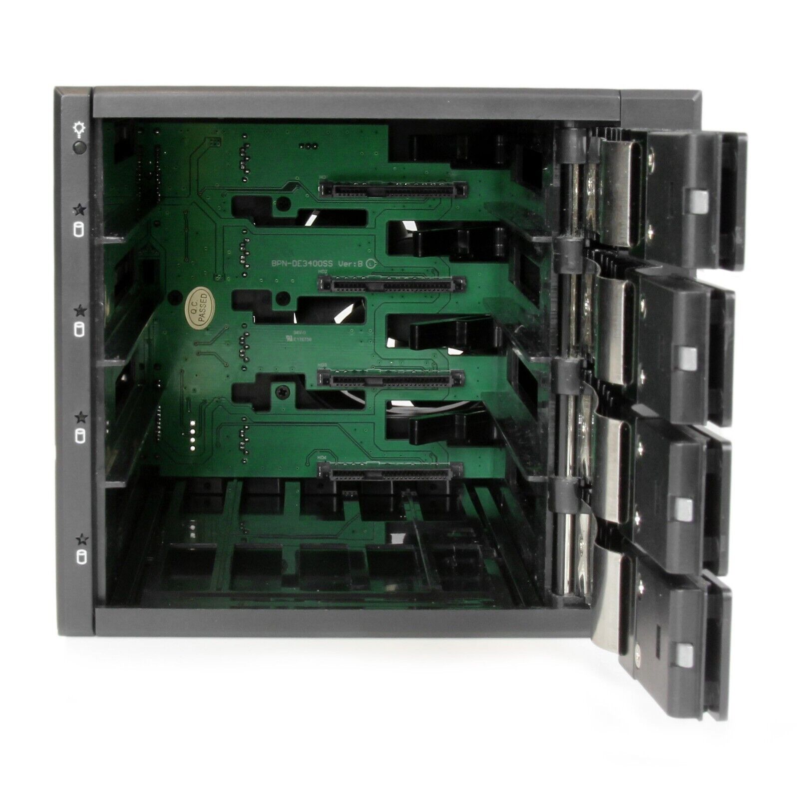 StarTech HSB4SATSASBA 4 Bay Alum Trayless Hot Swap Rack BackPlane 3.5" SAS SATA