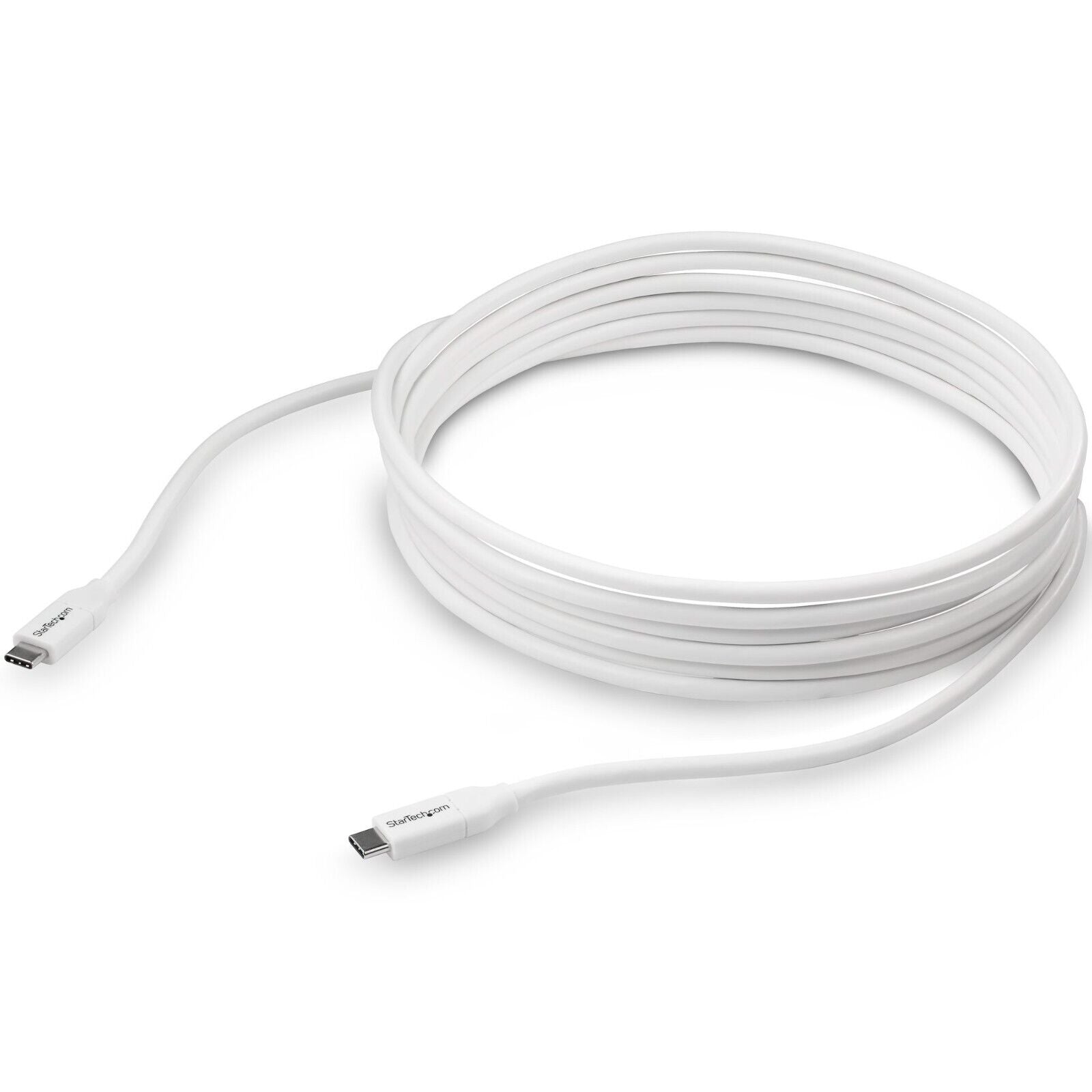 StarTech USB2C5C4MW 13Ft USB C to USB C IF-Certified Charging Sync White Cable