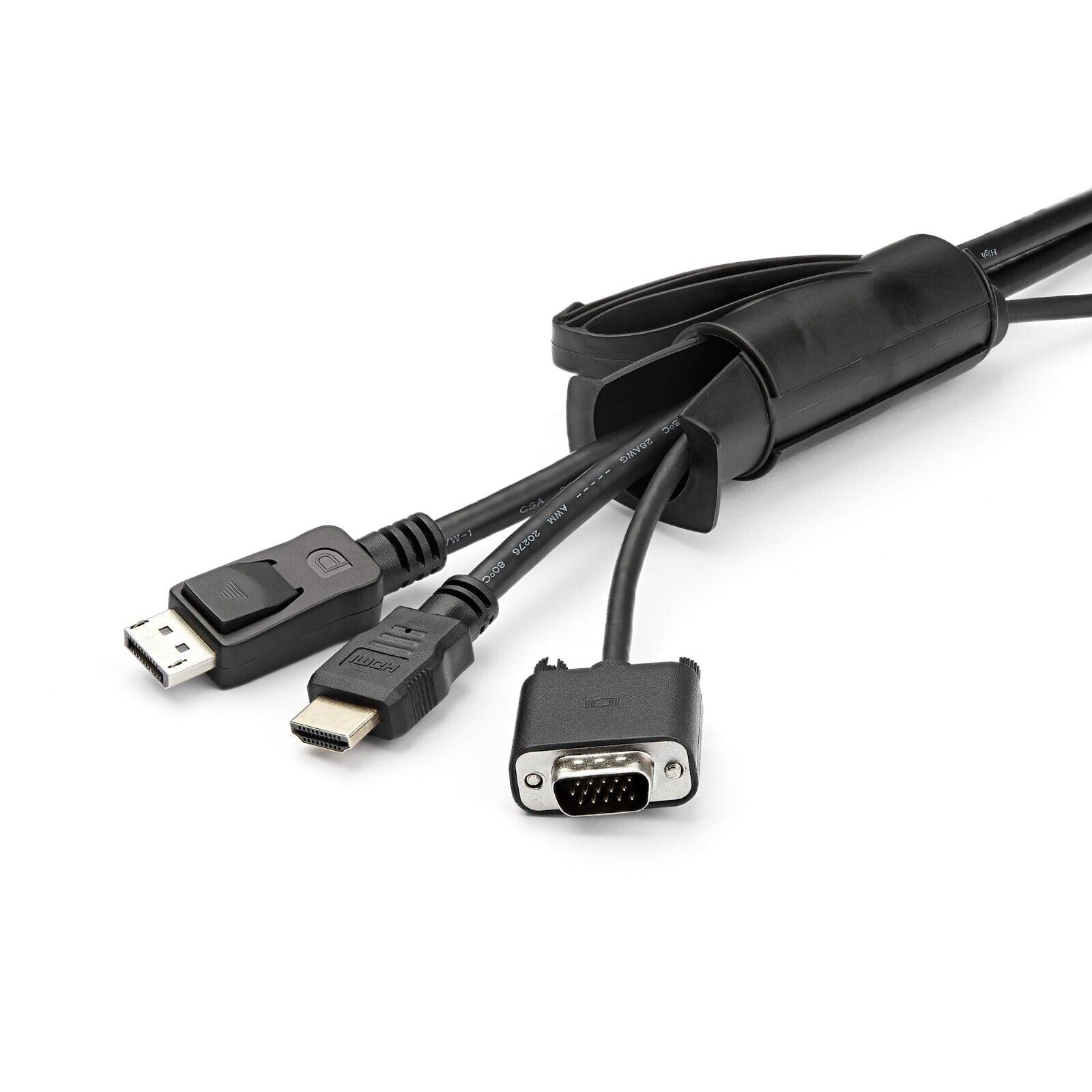 StarTech CMSCOILED 8Ft 1" Coiled Cable Management Sleeve Spiral Wire Organizer